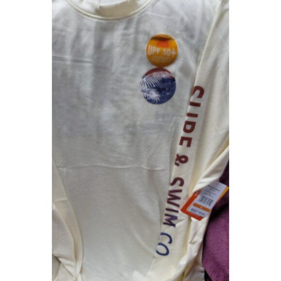 Surf and Swim Co. Island and ocean White Truffle long sleeve shirt. UPF 50+ - Picture 3 of 4